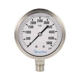 Mex5-d62.h37 Bourdon Mex5-d62.h37/0133 Pressure Gauge 1/2 In Npt Bottom Location