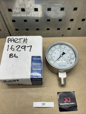 Mex5-d62.s30 Bourdon Pressure Gauge To 1000 Psi 4 In Dial Liquid-filled
