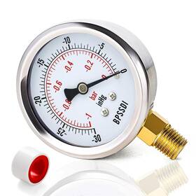 Bpssdiganbiao-0-60 Bpssdi 0-60 Psi Low Pressure Gauge 2.5 Inch Dial Size 1/4 Npt Lower Mount 304 Stainless