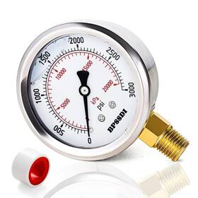 Bpssdiyoubiao-0-3000 Bpssdi 0-3000 Psi Glycerin Liquid Filled Hydraulic High Pressure Gauge 2.5 Inch Dial Si