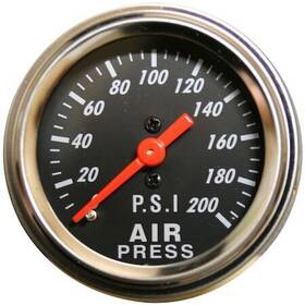 42074b Bulldog Winch 0-200psi Air Pressure Gauge 2 Inch Mechanical Lighted