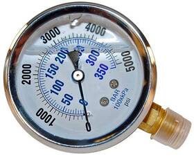 31t43393b Buna Stainless Steel Liquid Filled Pressure Gauge 5000 Psi Durable Accurate