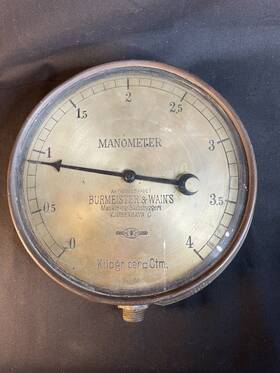 148811 Burmeister & Wsin Vintage And Wain S Manometer 7 Inch Diameter 4lb Gauge Untested Steampunk 148811 Burmeister & Wsin Vintage And Wain S Manometer 7 Inch Diameter 4lb Gauge Untested Steampunk