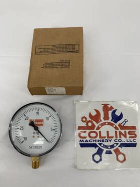 50005057 Busch 111.10 4 Inch 30-0 Inhg Vacuum Gauge 1/4 Npt Lower Mount