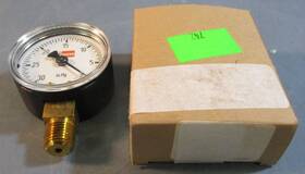 545.006.01 Busch Vacuum Gauge 0-30 Inch Hg 2 Face Dia 1-1/8 W