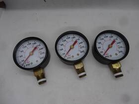 Ga016700av Campbell Hausfeld Lot Of 3 Air Compressor Gauge 2 Inch Face 1/4 Npt 0-300 Psi