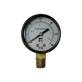 Pg3-nl Campbell Pressure Gauge 0-30 Psi
