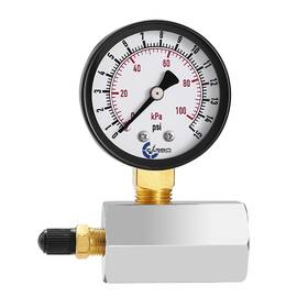Carbo Instruments 810017352548 Gas Test Pressure Gauge 15 Psi 3/4 Fnpt Brass Valve Chrome-plated Steel Body