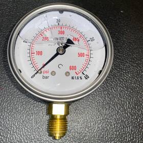 L25-ssl-600 Carbo Instruments 2.5 Inch Liquid Filled Pressure Gauge - 600 Psi