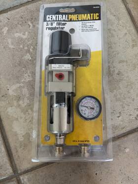 68231 Central Pneumatic 3/8 Inch Air Regulator 5 To 125 Psi 80 Scfm 100psi Flow - New