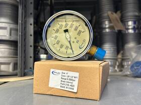 210l-402o Chem Oil 4 Inch Lm 1/2 Npt Liquid Filled 2000 Psi Pressure Gauge
