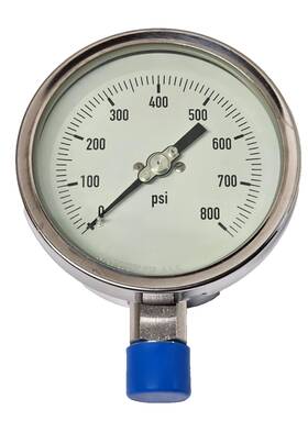 Tn310d-402l Chem Oil Pressure Gauge 0-800 Psi 4 Inch Face Ss Case S/s 1/2 Npt Lm 611v1