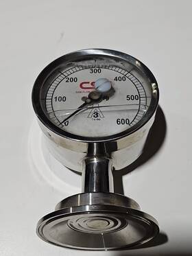 3s-f-2u-gf-bt-ss Chicago Stainless 0-600 Psi Gauge