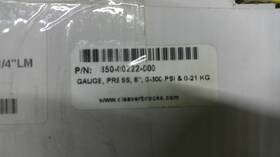 850-00222-000 Cleaver Brooks 0-300psi 6 Inch 1/4 Lm