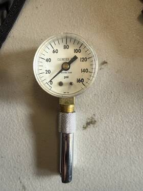 352-02 Clemtex Air Pressure Gauge 0-160 Psi Mpn Mechanical Indicator
