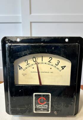Pg-c4-e Cleveland Controls Vtg Analog Pressure Gauge Steampunk Mad Scientist 9.5 Inch Wx10 H