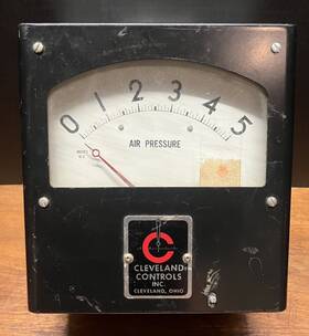 Pg5-e Cleveland Controls Air Pressure Gauge Large Industrial Decor Wall Mount
