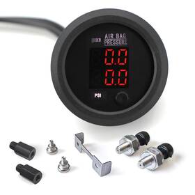 Cnraqr 313044040032 Dual Digital Air Pressure Gauge Kit 2-1 16 52mm 0-220 Psi 2 Sensors Adapters