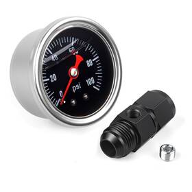 An10-18npt-an10-f-100 Cnraqr Universal 0-100psi Fuel Pressure Gauge With 10an Fitting Adapter An10-18npt-an10-f-100 Cnraqr Universal 0-100psi Fuel Pressure Gauge With 10an Fitting Adapter