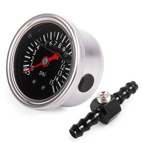 Barb-5-16-15 Cnraqr Inch Universal 0-15 Psi Fuel Pressure Gauge With Inline Fitting Adapter
