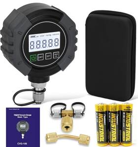 Cvg-100 Cvgee Premium Refrigerant Vg-100 Digital Vacuum Gauge Bottom Mount Hvac