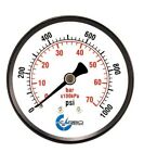 D25-bscb-1.0k Carbo Instruments Pressure Gauge Black Steel Case Npt Back Psi