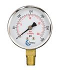 D25-csl-300 Carbo Instruments Pressure Gauge Chrome Plated Steel Case Npt Lower