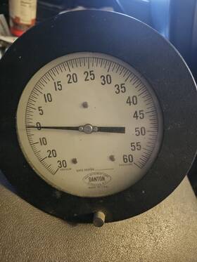 206sfas30-0-150 Danton Duro Intruments Compound Gauge 0- 30 Inch Hg To 60 Psi Nos. 8 Flange