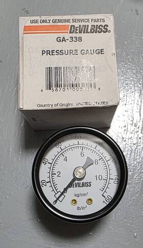 Ga-338 Devilbiss 0-160 Psi Pressure Gauge Qty 2 Per Sale