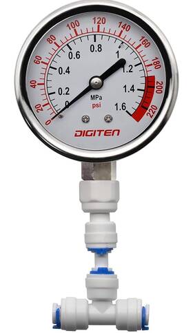 Comin16ju017752 Digiten Water Pressure Gauge Meter 0-1.6mpa 0-220psi