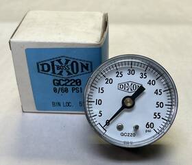 Gc220 Dixon Gauge 0-60 Psi Nos