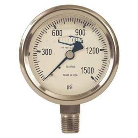 Glss10000 Dixon Ss Liquid Fill Gauge Lowermnt 0-10000psi
