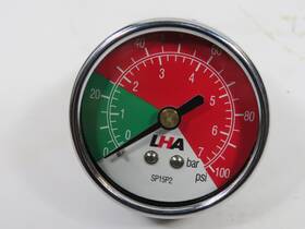 Sp15p2 Donaldson/lha Dry Pressure Gauge 0-7 Bar 0-100 Psi 1.64 Inch 1/8 Npt Used