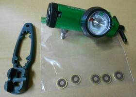 Cga870 Drive Oxygen Tank Regulator 50 Psi With Wrench And 5 Brass Washers