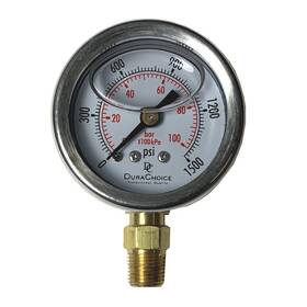 Pb158l-k015 Durachoice 1-1/2 Inch Oil Filled Pressure Gauge Ss Case 1/8 Npt Lower Mount 0-1 500psi