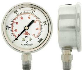 Ps605l-015 Durachoice 6 Inch Oil Filled Pressure Gauge All Ss 1/2 Npt Lower Mount 0-15psi Ps605l-015 Durachoice 6 Inch Oil Filled Pressure Gauge All Ss 1/2 Npt Lower Mount 0-15psi