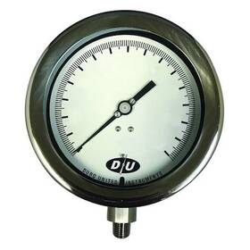 4.2070313e7 Duro Industrial Pressure Gauge To 30 Psi 4 1/2 In Dial 1/4