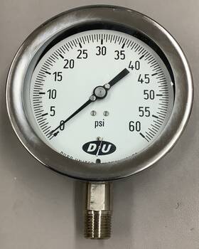5rpk4 Duro Instruments 0-60psi 4.5in Dial 1/2npt Pressure Gauge B254