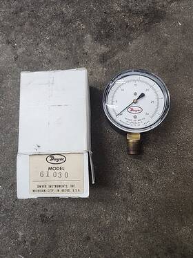 61030u Dwyer Nib Series 61000 2-1/2 Inch Pressure Gage 0-30 In-water Panel Mount