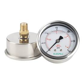 Elecall 705353155840 30psi Silicone Oil Filled Pressure Gauge For Water Air Test