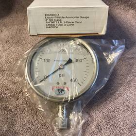 Exa903-4 Exactrix 20 Liquid Filled Ammonia Gauges 4 Inch Ss Case 1/4 Npt 0-400 Psi New Of