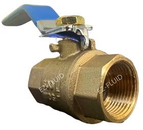 Ezbvt12 Ez-fluid 1/2 Inch Threaded Brass Ball Valve Full Port Female Water Stop Shut Off