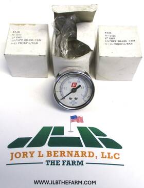 G-2022 Fair Gauge 0-15 Psi 2 Inch Dry 1/4 Mnpt Brass Cbm Lot Of 3 Surplus