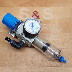 Lfr-1 Festo Lfr-1/8-db-7-5m-mini-sa Pneumatic Gauge 10bar 145psi - Used