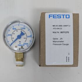 Ma-50-2000-1 Festo Ma-50-2000-1/4npt-u-psi-en-cs New 8071275 Jn 2000 Psi Manometer Pressure Gauge Ma-50-2000-1/4