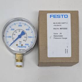 Ma-63-600-1 Festo Ma-63-600-1/4npt-u-psi-en-cs New 8072222 Jn 600 Psi Manometer Pressure Gauge Ma-63-600-1/4