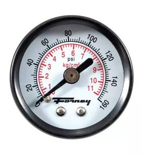 75565 Forney Air Pressure Gauge 1 1/2 Inch Dia X 1/8 Mnpt Rear Mount 160 Psi