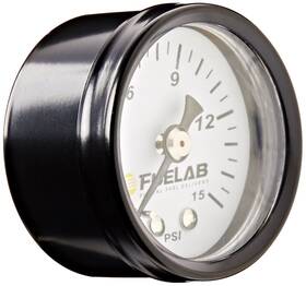 71502 Fuelab 1.5 Inch 0-15 Psi Carbureted Fuel Pressure Gauge