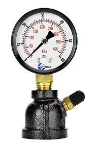 D20-pgbs-060 Gas Test Pressure Gauge 60 Pound Psi 400 Kpa 3/4inch Fnpt Steel Bell Shape Body