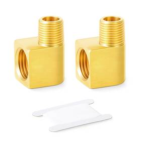 Jq-849s Gasher 2pcs 1/4 Inch Npt Brake Line 1/2 -20 I 90 Degree Yellow